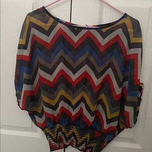 Chevron Patterned Women's Blouse